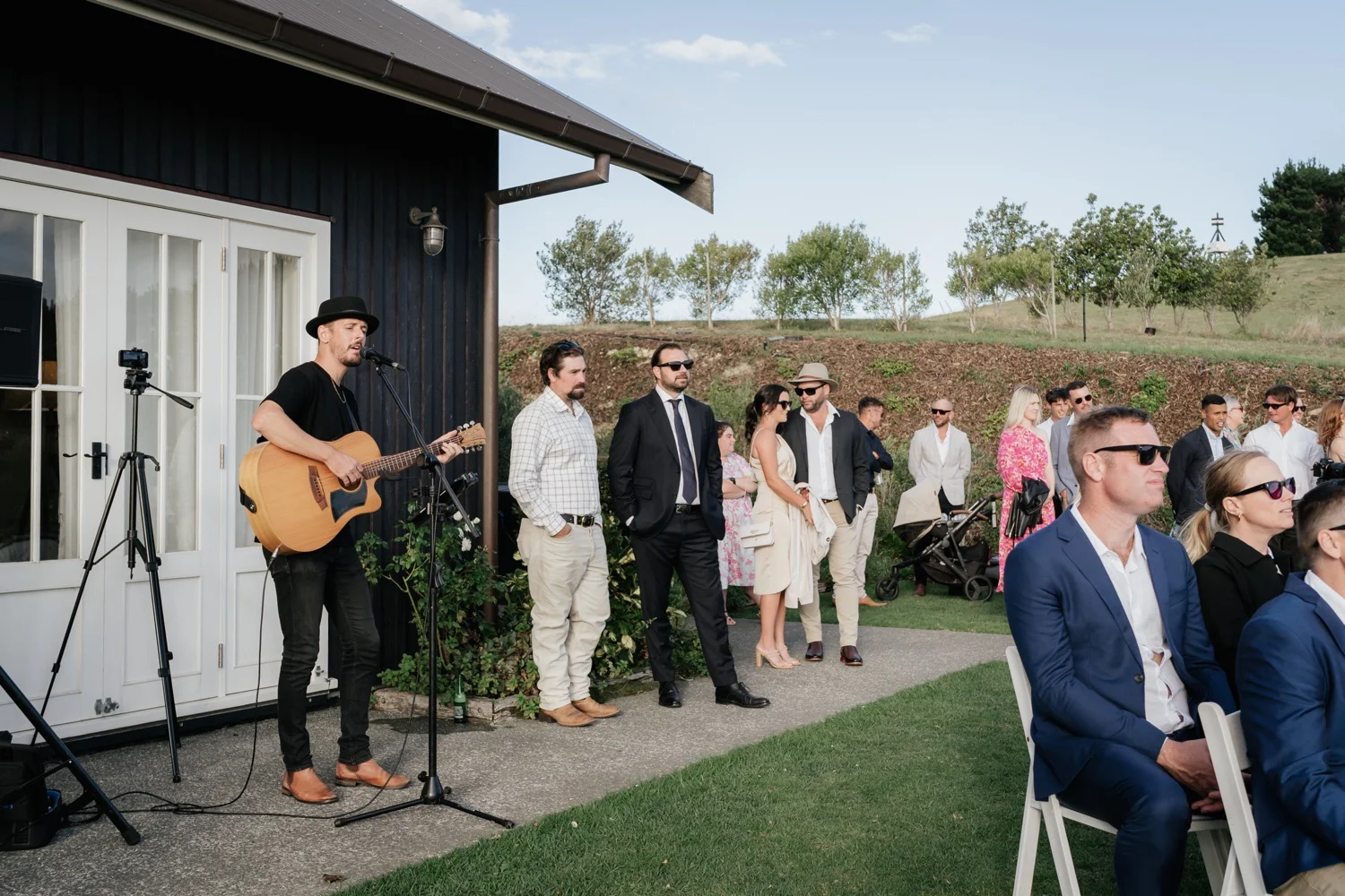 Jasper Hawkins performing live acoustic at wedding ceremony